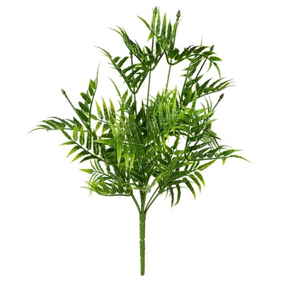 Vickerman 19" Artificial Green Bamboo Leaf Bush, Set of 4