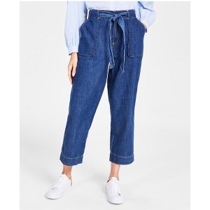 Tommy Hilfiger Womens Belted Waist Wide Leg Jeans - 1 of 1