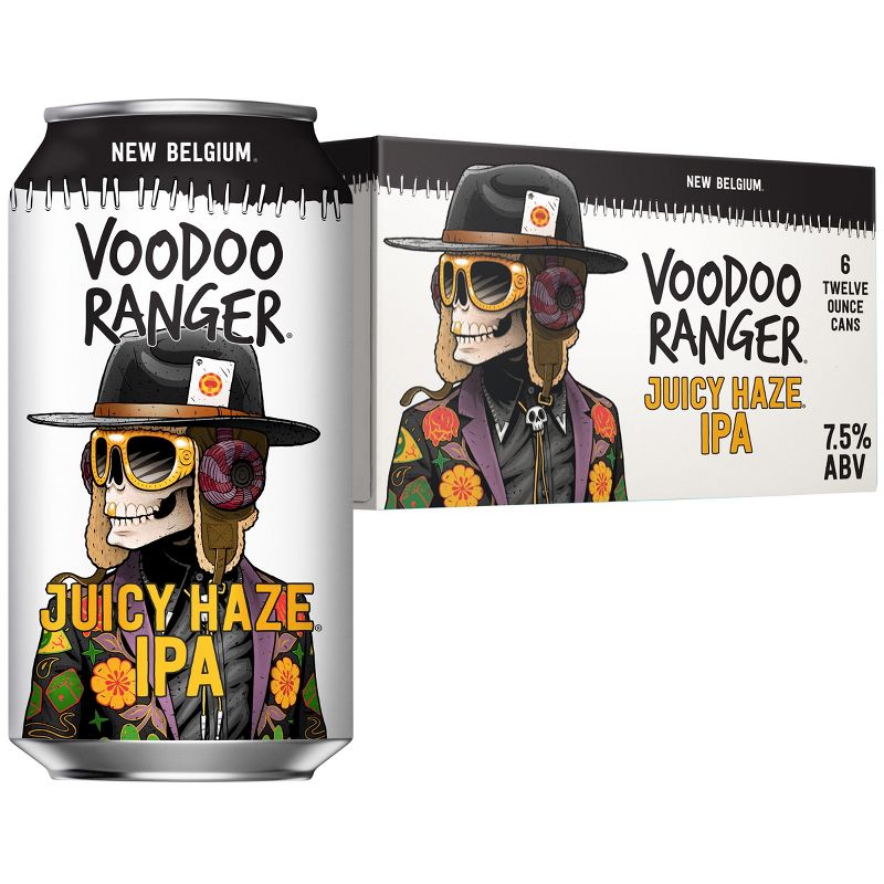 New Belgium Voodoo Ranger Juicy Haze IPA Beer - 6pk/12 fl oz Cans, 1 of 10