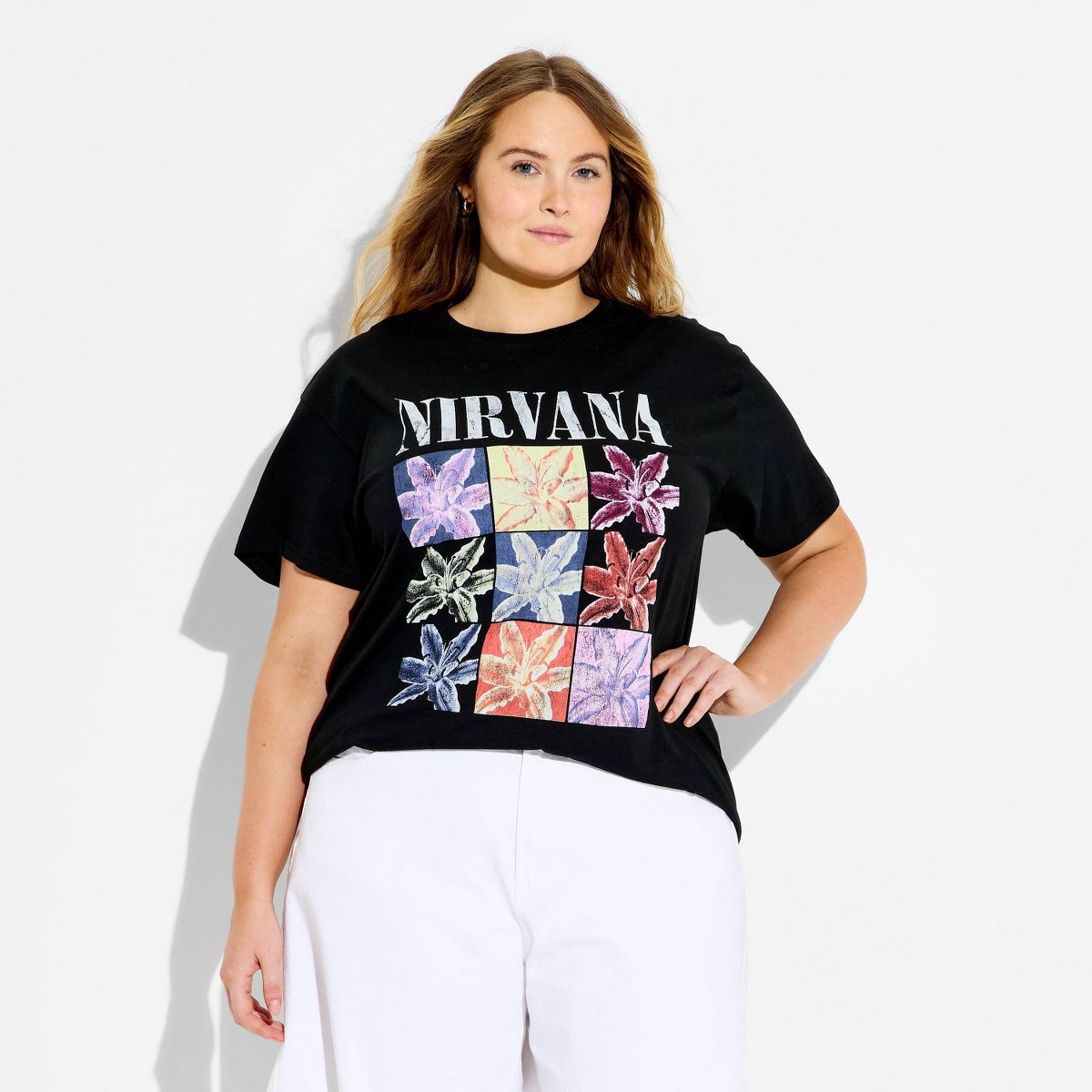 Women's Nirvana Short Sleeve Graphic T-Shirt - Black - thumbnail 5