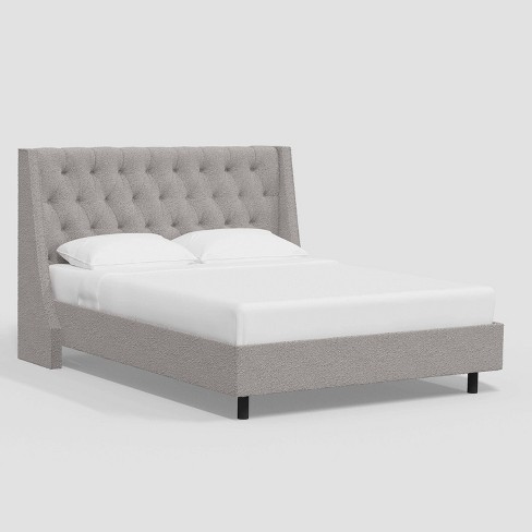 Wingback platform 2024 bed king