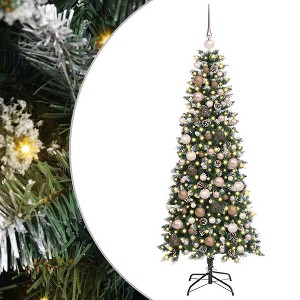 vidaXL Artificial Christmas Tree with 300 LEDs Green 76 x 76 x 180 cm - 1 of 4