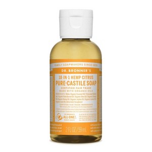 Dr. Bronner's Magic Pure Castile Liquid Soap Bodywash - Citrus - 2 fl oz - 1 of 4