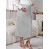 INSPIRE CHIC Womens Maternity Skirt Knitted Straight Skirts Over the Belly Stretch Solid Pregnancy Business Work - 2 of 4