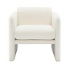Teddy Fabric Waved Arm Chair with Metal Arm Decorations, Accent Chair for Living Room, Bedroom, Office - 4 of 4