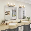 KIOTEE Rectangular Aluminum Alloy Framed and Tempered Glass Wall Bathroom Vanity Mirror in Matte Black - 2 of 4