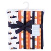 Hudson Baby Infant Boy Cotton Flannel Burp Cloths Bundle, Pumpkin Truck, One Size - 2 of 4