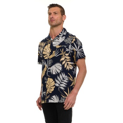 Super Triple Goose Men’s Hawaiian Shirt – Short Sleeve Button Down – Soft Feel, Moisture Wicking, Easy Care
