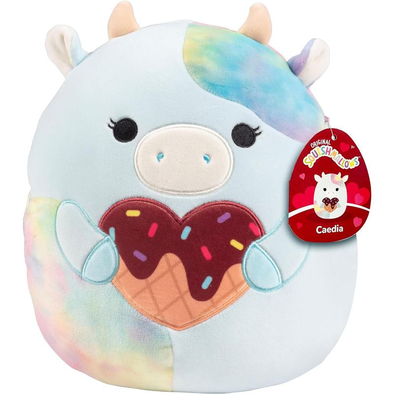 Squishmallows 10" Caedia The Blue Cow W Heart Plush - Officially Licensed 2024 Kellytoy - Collectible Soft & Squishy Cow Stuffed Animal- Gift for Kids, 1 of 4