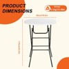 MUKE 31.5" Round Folding Picnic Table, Portable Cocktail Table with Detachable Legs, Waterproof for Indoor/Outdoor Events & Camping - 2 of 4