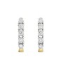 GILDED 14K Gold Plated Sterling Silver Hoop Earrings with Lab Grown Diamonds, Hinged Diamond Hoops for Women – Elegant Gold Hoops Jewelry - 2 of 4