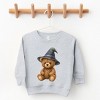 Watercolor Witchy Bear - Kids Youth Sweatshirt and Kids Toddler Sweatshirt - 2 of 2
