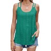 Women's Tank Tops Eyelet Embroidery Textured Cami Tops Spaghetti Strap Tops Scoop Neck Sleeveless Tops Beach Outfits - 3 of 4