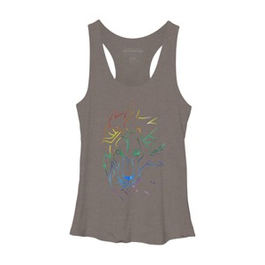 Adult Design By Humans Roar Your Pride Lion Rainbow By WheelsAflame Racerback Tank Top - 1 of 2
