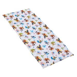 NoJo Disney Mickey Mouse Blue, Red, Green, Yellow, and White, Donald Duck, Pluto, and Goofy, Fun Starts Here Preschool Nap Pad Sheet - 1 of 4
