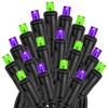Novelty Lights 50 Light LED Christmas Mini Light Set (Black Wire, 25 Feet) - 4 of 4