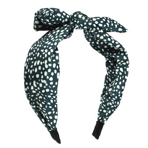 Unique Bargains Women's Fashion Leopard Spot Wide Bow Headbands - 1 of 4