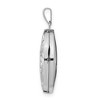 Black Bow Jewelry 14k White Gold 21mm Love You Always Scroll Oval Locket - 2 of 4