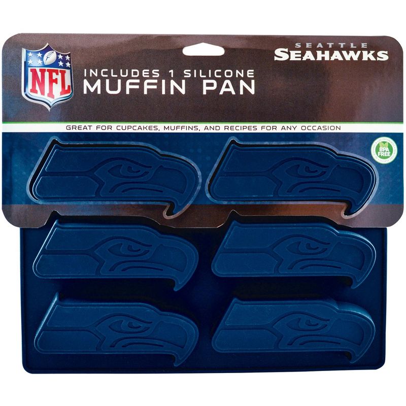 MasterPieces FanPans Team Logo Silicone Muffin Pan - NFL Seattle Seahawks, 1 of 4