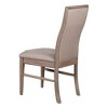 Royal Hampton Side Dining Chair Set of 2, Curved Backrest, Ash Wood, Beige Polyester - 3 of 4