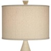 Pacific Coast Lighting Adelis 31" Tall Large Geometric Modern End Table Lamp Beige Faux Bleached Wood Finish Single Living Room Bedroom Bedside House - 4 of 4