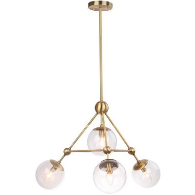 Bain Contemporary Gold 32" Glass Globe LED Pendant