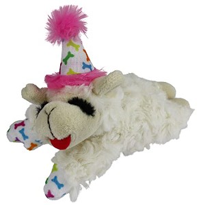Multipet Pink Happy Birthday Mini Lamb Chop Dog Toy - Small - 1 of 1