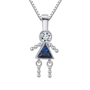 Little Girl or Boy Baby Birthstone Pendant Necklace for Mom or Grandma Ginger Lyne Collection - 1 of 4