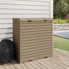 vidaXL Outdoor Garbage Bin Light Brown 30.7"x16.1"x33.9" Polypropylene - 3 of 4
