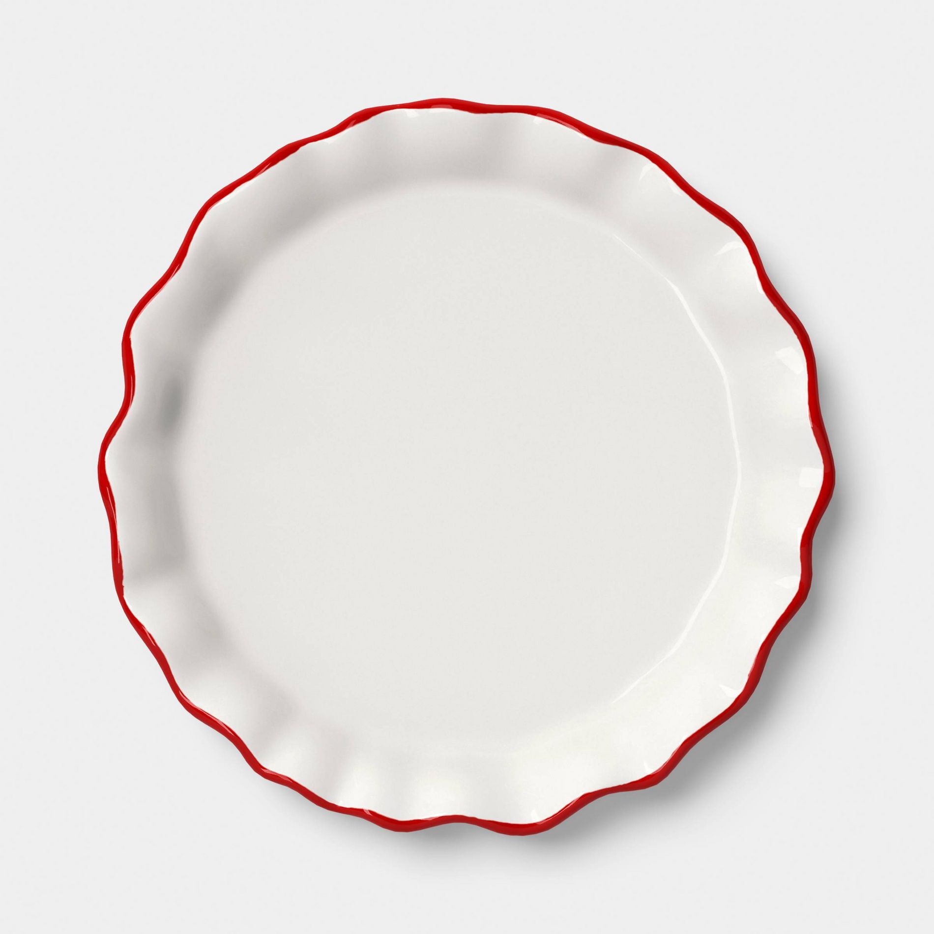 6" Valentine’s Stoneware Appetizer Plate Scallop Red - Threshold™