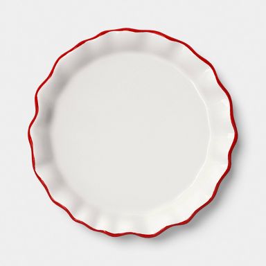 6" Valentine’s Stoneware Appetizer Plate Scallop Red - Threshold™