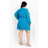Women's Plus Size Pretty Ruffle Dress - peacock | CITY CHIC - 4 of 4