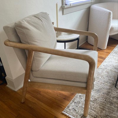 Tufeld wood best sale arm chair