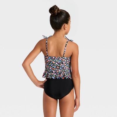 Cat & Jack Girls' Floral Washy Ditsy Tankini Set - Cat & Jack™ S — фото 2