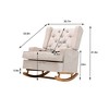 NicBex Polyester Glider Rocking Chair,Upholstered Nursery Rocking Chairs with High Backrest,Modern Rocking Chair,Nursing Chair for Bedroom,Beige - 3 of 4