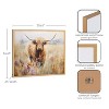 Kate & Laurel All Things Decor 20"x16" Gallery Highland Cow in a Flower Field Landscape Print by The Creative Bunch Studio Gold - 3 of 4
