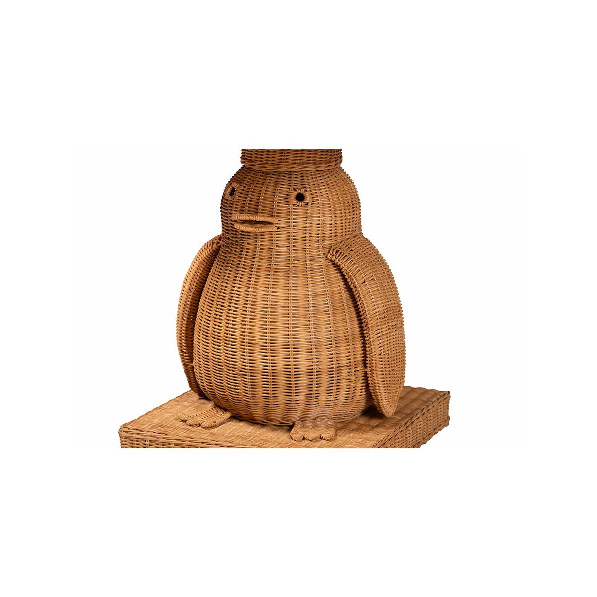 bali & pari,Pembroke Penguin Rattan End Table, Handwoven Sculptural Accent Table - thumbnail 5