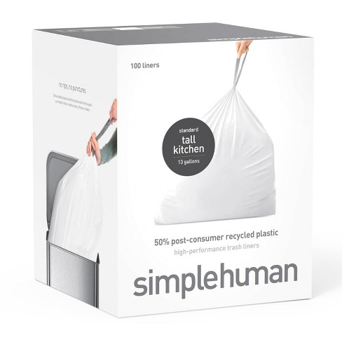 simplehuman Code K Custom Fit Drawstring Trash Bags in Dispenser