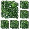 20x20in Artificial Plant Wall Roll, Hedge Panels with 100 Zip Ties, Faux Greenery Grass Backdrop for Outdoor, Indoor, Garden, Backyard, Easy DIY - 2 of 4