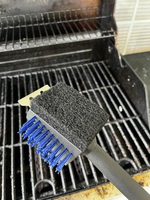 Grill Cleaning Brush Blue Nylon Bristles Black - Room Essentials