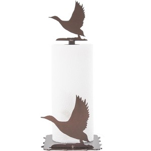 5 Star Super Deals Rustic Goose Silhouette Paper Towel Holder - Farmhouse Kitchen Decor with Durable Bronze Metal Design and Stable Base - 1 of 4