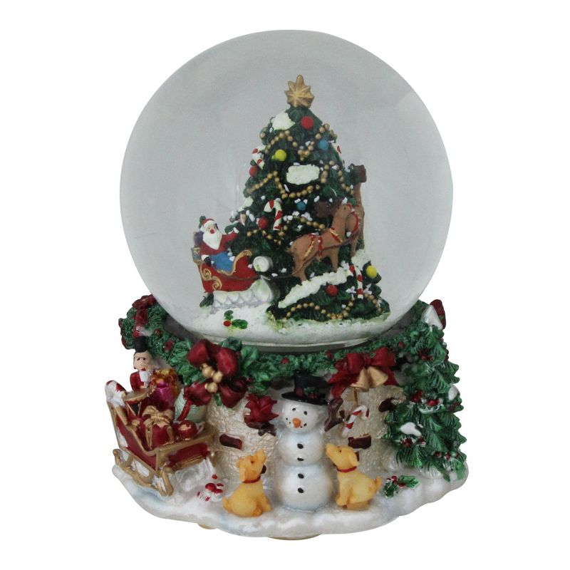 Northlight 6.75" Christmas Tree and Santa Claus Musical Snow Globe, 1 of 4