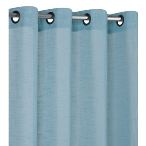 Kate Aurora 2 Pack Semi Sheer Grommet Top Window Curtains - 1 of 2
