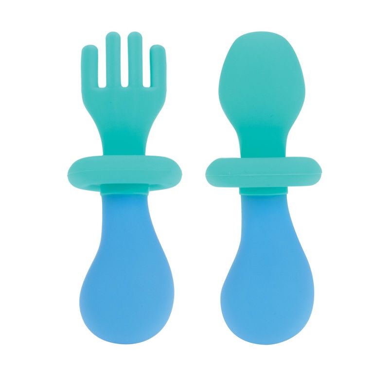 Nuby Fork and Spoon Set with Hilt - Boy, 2 of 6