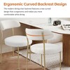 CENGHU Boucle Upholstered Dining Chairs Set of 2, Side Chairs with Curved Backrest & Black Metal Legs, for Dining Room, Living Room - 3 of 4