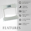 Taylor Digital Glass Bathroom Scale - Clear with Stainless Steel Accents - 3 of 4