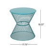 GDFStudio Doane Outdoor Metal Mesh Hourglass Side Table - 3 of 4