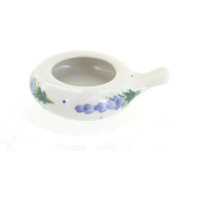 Blue Rose Polish Pottery Lavender Field Candle Holder