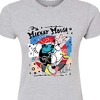 Women's Disney Mickey Mouse Yin Yang Fitted Graphic T-Shirt - Heather Grey - Large - 2 of 4