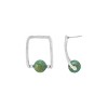 Silpada 'Take a Stand' Sterling Silver Compressed Green Turquoise Drop Earrings - 2 of 4